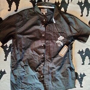 Black Casual Button Down Shirt